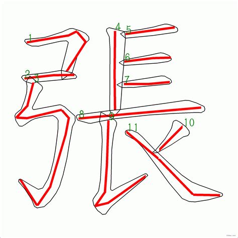 張筆畫多少|張的筆順 國字「張」筆畫